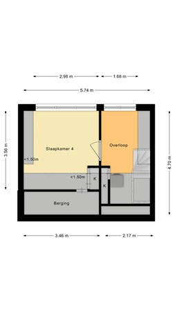 Floorplan - Johan de Wittstraat 58, 2411 TT Bodegraven